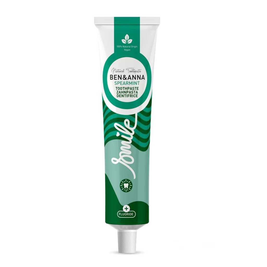 ben und anna zahnpasta tube vegan nachhaltig mit fluorid spearmint