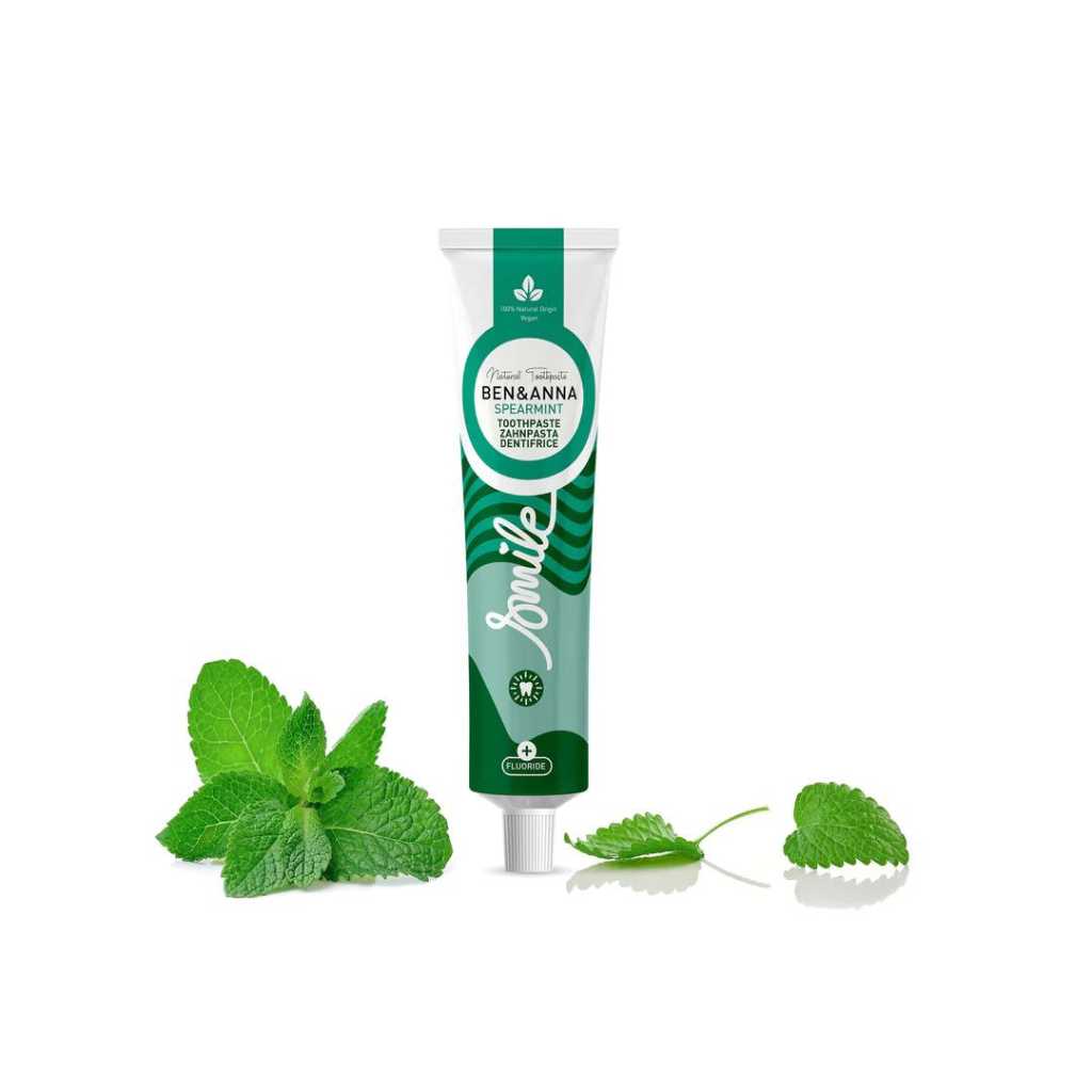 ben und anna zahnpasta tube vegan nachhaltig mit fluorid spearmint