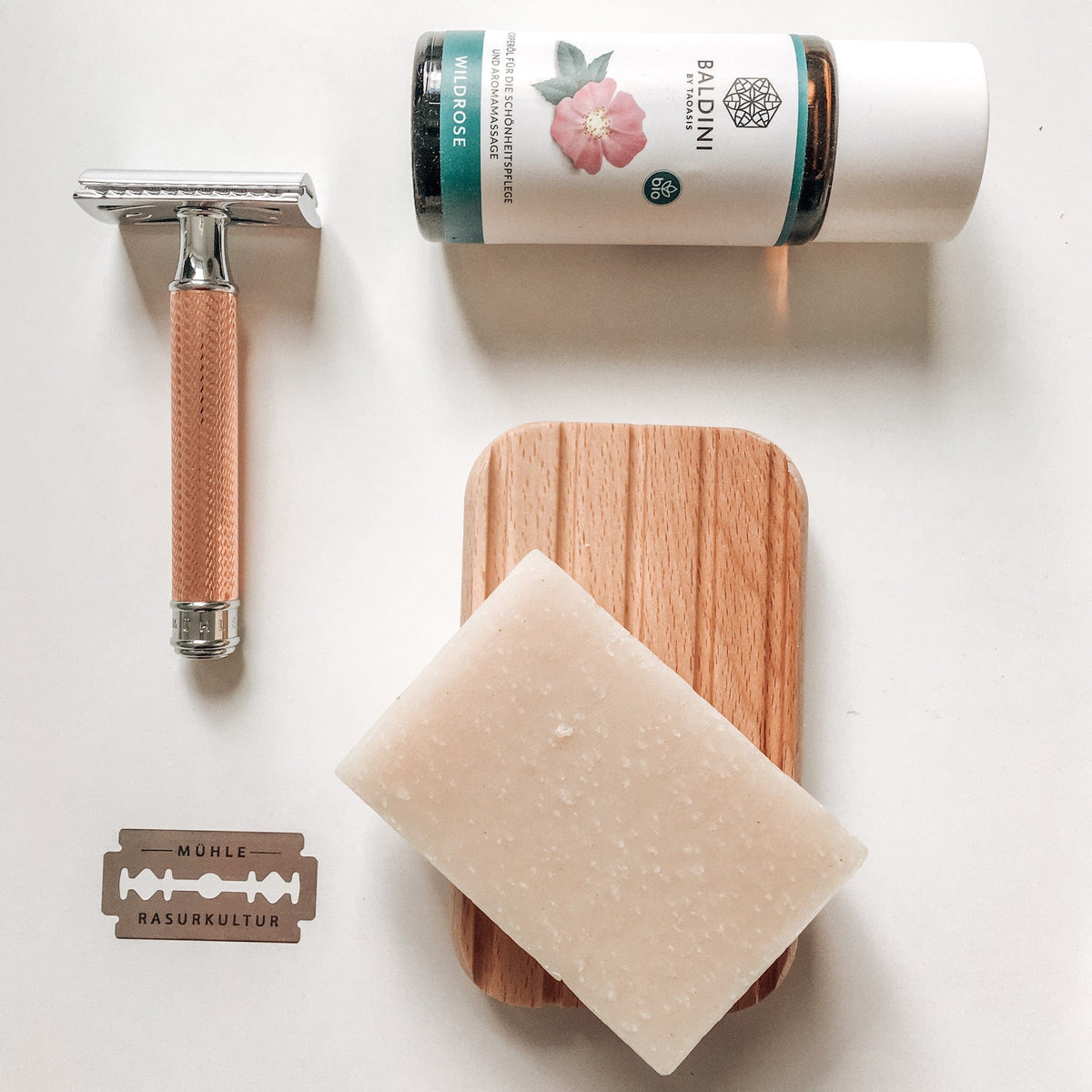 mühle rasierhobel r89 rosegold nachhaltiger rasierer