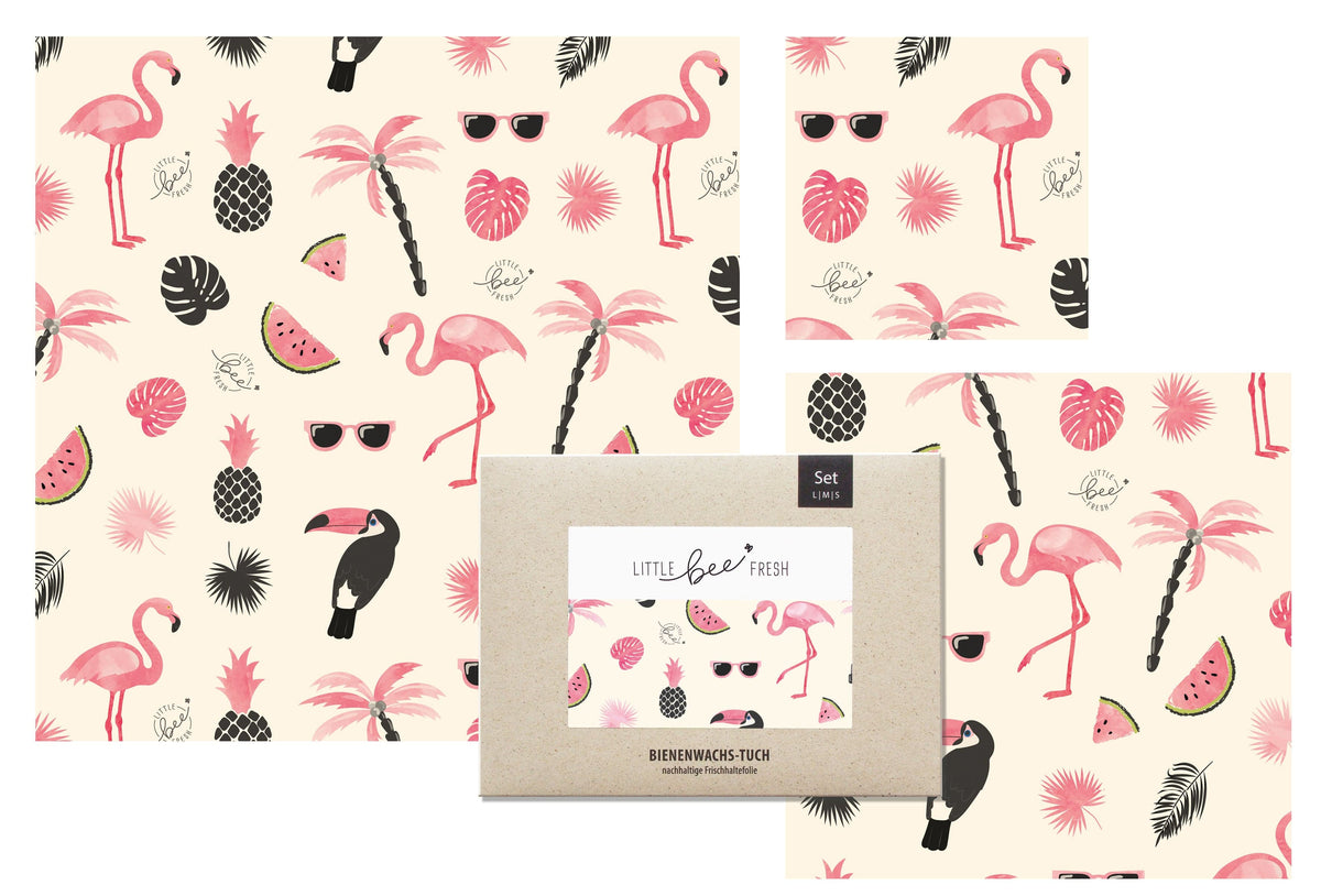 bienenwachstuch-plastikfrei-flamingo-set