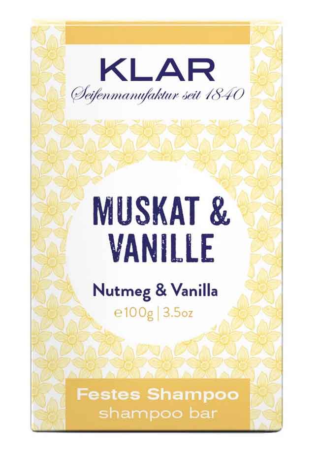 klar-seifen-festes-shampoo-vanille-muskat-vegan-plastikfrei-palmoelfrei
