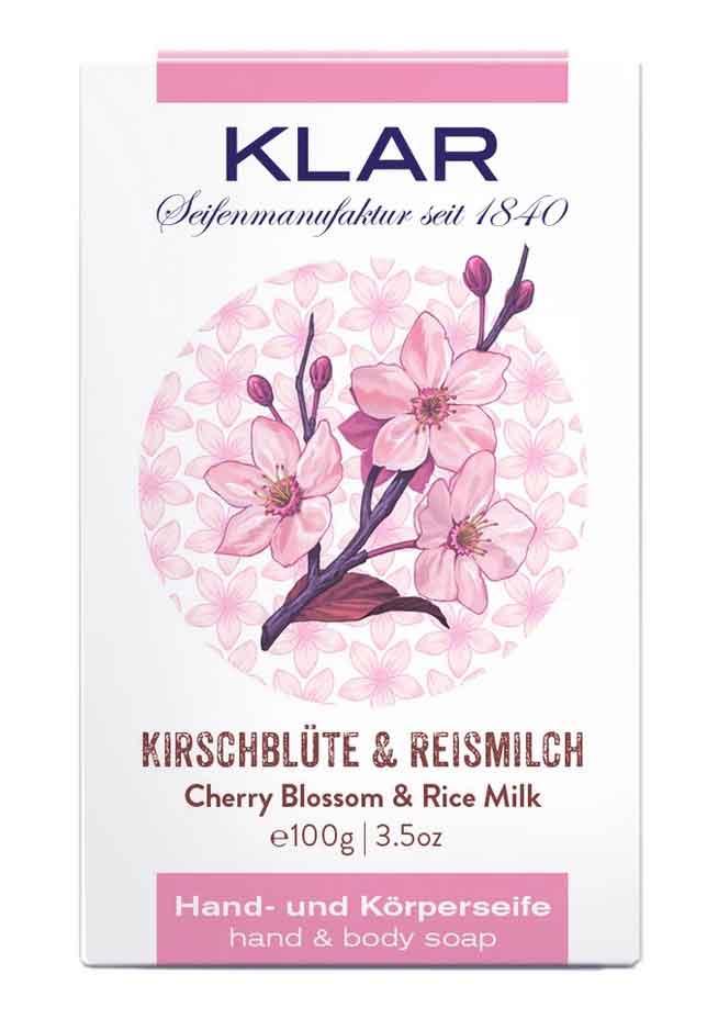 klar-seife-kirschbluete-1-reismilch-vegan-plastikfrei-palmoelfrei