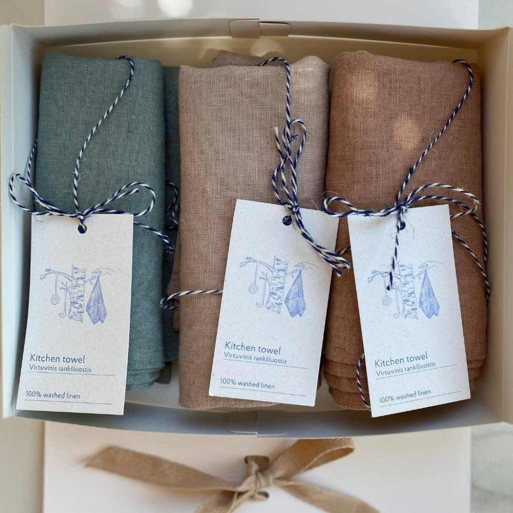 nachhaltige geschenke für den haushalt leinen geschirrtücher