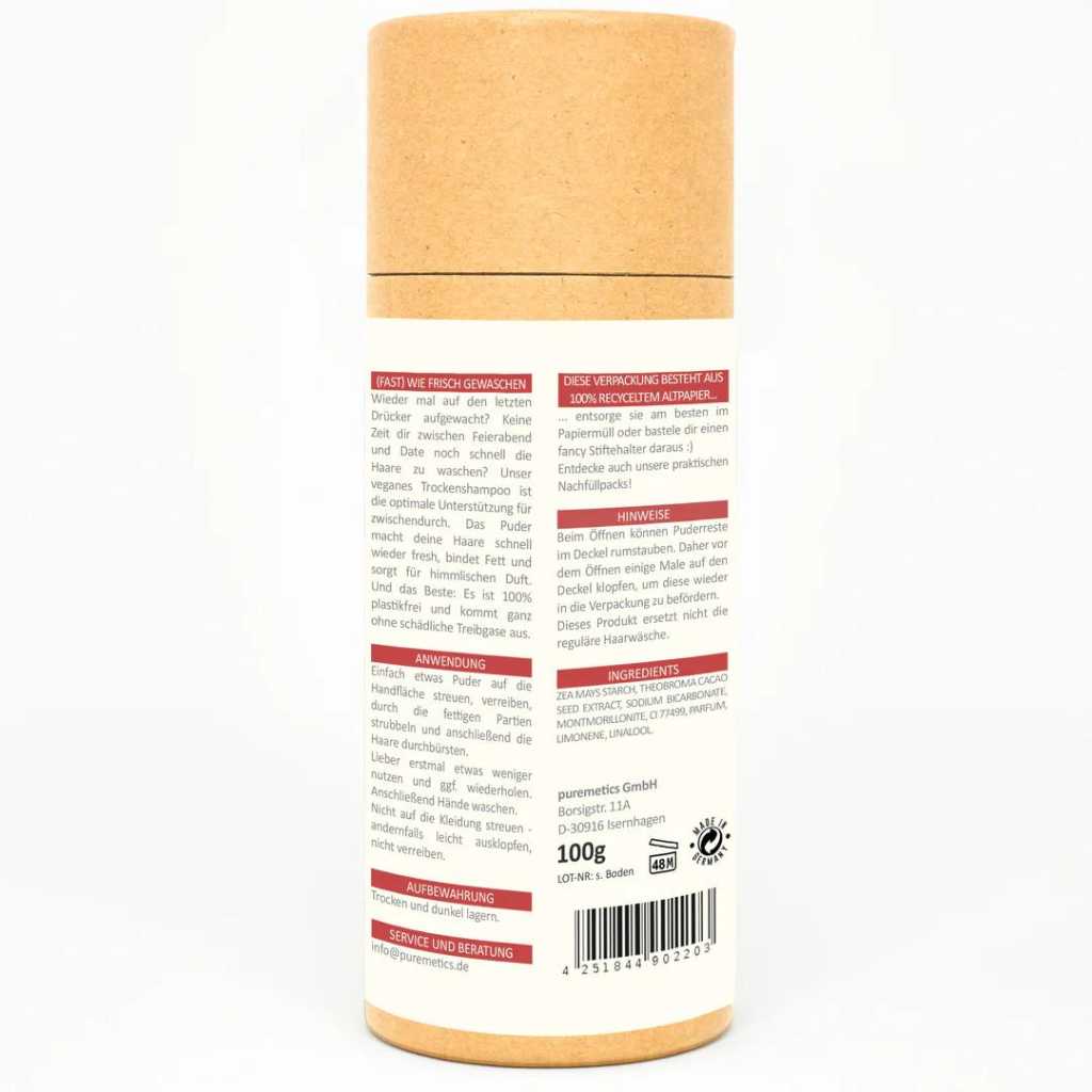 puremetics trockenshampoo nachhaltig naturkosmetik
