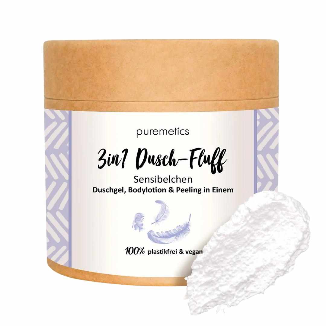 puremtics dusch fluff nachhaltig vegan